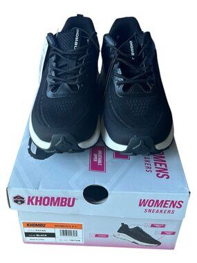 Khombu Women's Sneaker lightweight Memory Foam Black Size 8.5